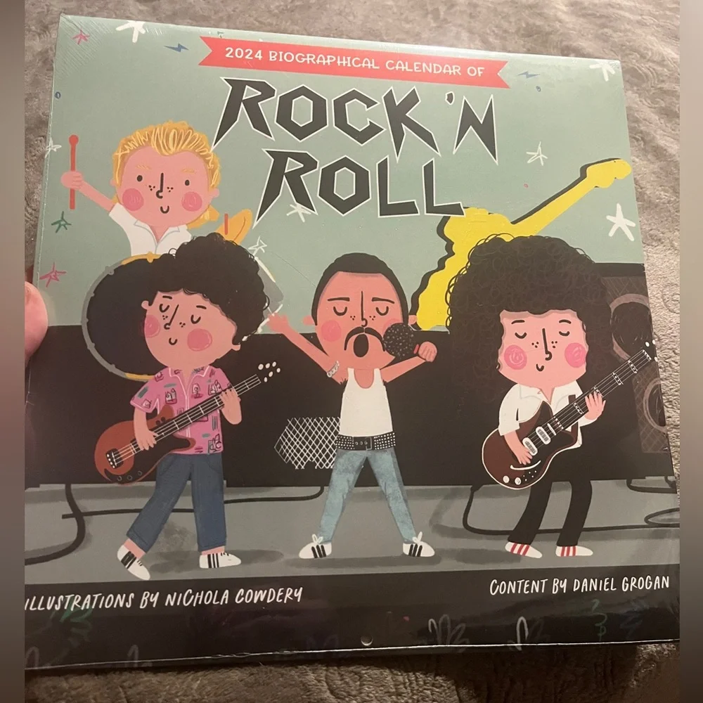 Rock’N Roll 2024 Biographical Wall Calendar. New
